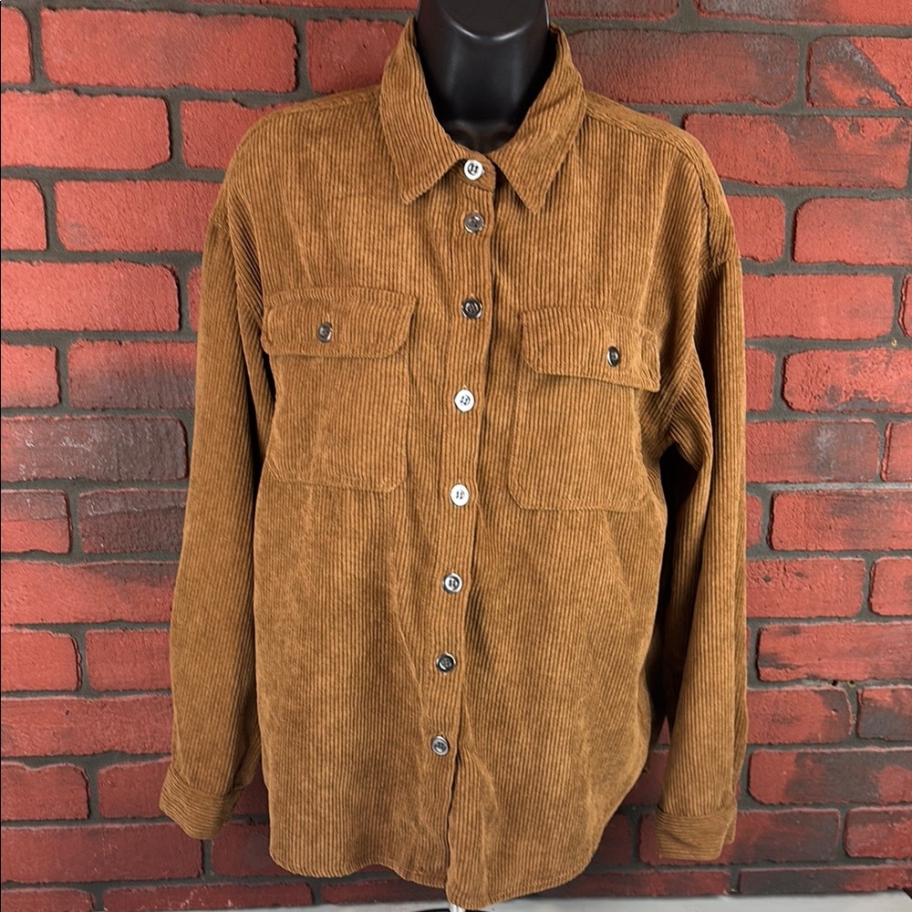 Velvet Heart Shirt Womens Medium Corduroy‎ Button Down